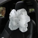 Bow Car Head Pillow Car Seat Neck Pillow Comfortable Cotton Car Supplies