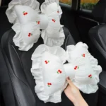 Bow Car Head Pillow Car Seat Neck Pillow Comfortable Cotton Car Supplies - Image 4
