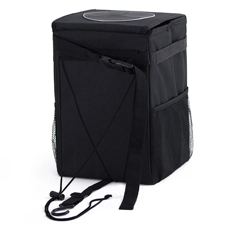 TBD0594641401_B2.webp With Cover Car Trash Can Foldable Car Chair Back Trash Can Waterproof Box, Size: - Image 3