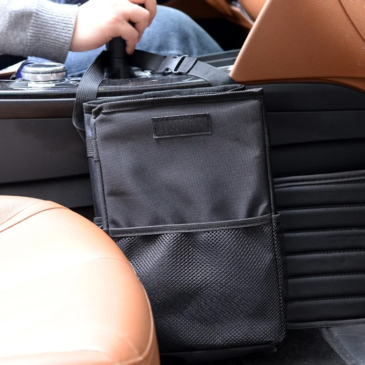 TBD0594641401_B6.webp With Cover Car Trash Can Foldable Car Chair Back Trash Can Waterproof Box, Size: - Image 7