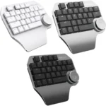 DELUX T11 29 Keys Single-Hand Keyboard Shortcut Key Speech Tool Flat Keyboard, Colour: Silver Black - Image 2