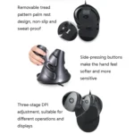 DELUX M618 6-Keys Vertical Handheld Mouse Ergonomic Wired Mouse, Cable Length: 1.5m - Image 5