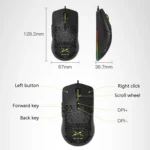 DELUX M700BU 7 Keys Wired Games Mouse Desktop Wired Mouse, Style: - Image 3