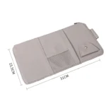 2 PCS Auto Sun Visor Card Clip Business Card Glasses Clip Zipper Car Mobile Phone Document Folder - Image 2