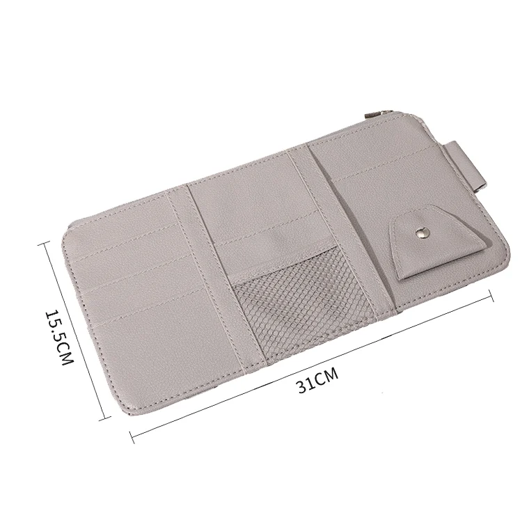 TBD0595697701_B1.webp 2 PCS Auto Sun Visor Card Clip Business Card Glasses Clip Zipper Car Mobile Phone Document Folder - Image 2