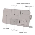 2 PCS Auto Sun Visor Card Clip Business Card Glasses Clip Zipper Car Mobile Phone Document Folder - Image 3