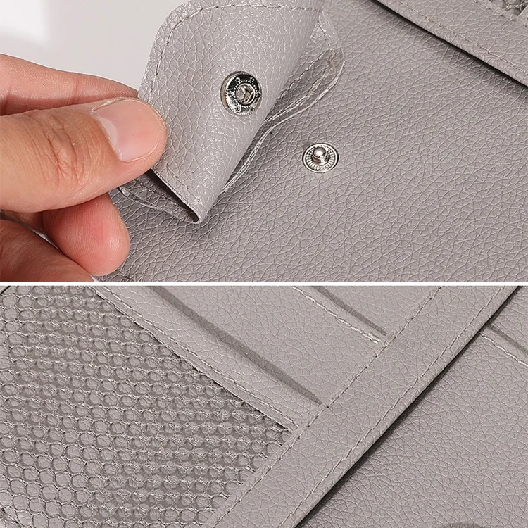 TBD0595697701_B3.webp 2 PCS Auto Sun Visor Card Clip Business Card Glasses Clip Zipper Car Mobile Phone Document Folder - Image 4