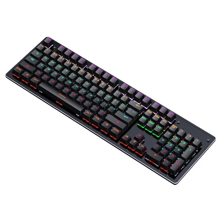 LEAVEN K880 104 Keys Gaming Green Axis Office Computer Wired Mechanical Keyboard, Cabel Length:1.6m