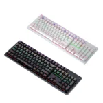 LEAVEN K880 104 Keys Gaming Green Axis Office Computer Wired Mechanical Keyboard, Cabel Length:1.6m - Image 2