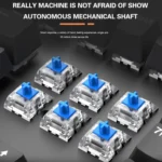 LEAVEN K880 104 Keys Gaming Green Axis Office Computer Wired Mechanical Keyboard, Cabel Length:1.6m - Image 4