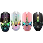 LEAVEN 7 Keys 4000DPI USB Wired Computer Office Luminous RGB Mechanical Gaming Mouse, Cabel Length:1.5m - Image 2