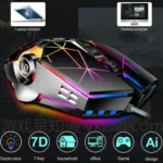 LEAVEN 7 Keys 4000DPI USB Wired Computer Office Luminous RGB Mechanical Gaming Mouse, Cabel Length:1.5m - Image 5