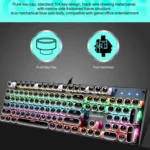 104 Keys Green Shaft RGB Luminous Keyboard Computer Game USB Wired Metal Mechanical Keyboard, Cabel Length:1.5m, Style: - Image 2