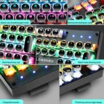 104 Keys Green Shaft RGB Luminous Keyboard Computer Game USB Wired Metal Mechanical Keyboard, Cabel Length:1.5m, Style: - Image 5