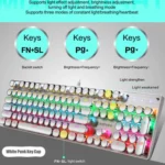 104 Keys Green Shaft RGB Luminous Keyboard Computer Game USB Wired Metal Mechanical Keyboard, Cabel Length:1.5m, Style: - Image 6