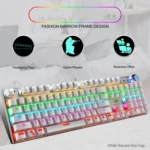 LEAVEN K990 Knob Version 104 Keys Office Computer Game Mechanical Green Axis Wired Keyboard, Cabel Length:1.8m - Image 6