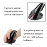 JSY-12 5 Keys USB Wired Vertical Mouse Ergonomic Wrist Brace Optical Mouse - Image 2