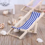 2 PCS 1:12 Beach Lounge Chair Simulation Model Outdoor Beach Scene Shooting Props Can Be Folded - Image 4