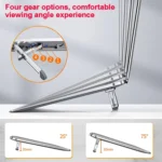 Oatsbasf K01 Adjustable Desktop Heightening Base Aluminum Alloy Radiator Folding Laptop Stand - Image 3