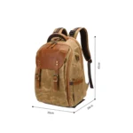 K805 Waterproof Batik Canvas Camera Backpack Outdoor Liner Shoulder Photography Bag - Image 3