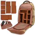 K805 Waterproof Batik Canvas Camera Backpack Outdoor Liner Shoulder Photography Bag - Image 5
