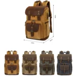 K-86 Casual Shoulder Camera Bag Contrast Waterproof Batik Canvas Single Digital Camera Photo Backpack - Image 2
