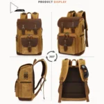 K-86 Casual Shoulder Camera Bag Contrast Waterproof Batik Canvas Single Digital Camera Photo Backpack - Image 3