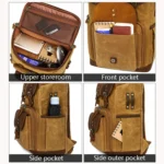 K-86 Casual Shoulder Camera Bag Contrast Waterproof Batik Canvas Single Digital Camera Photo Backpack - Image 4