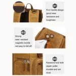 K-86 Casual Shoulder Camera Bag Contrast Waterproof Batik Canvas Single Digital Camera Photo Backpack - Image 5