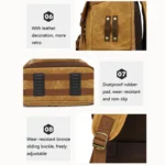 K-86 Casual Shoulder Camera Bag Contrast Waterproof Batik Canvas Single Digital Camera Photo Backpack - Image 6
