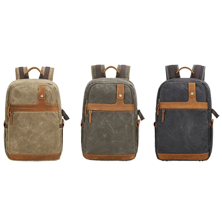 TBD0598342401_B1.webp D1383 Outdoor SLR Digital Camera Backpack Waterproof Batik Canvas Camera Bag - Image 2