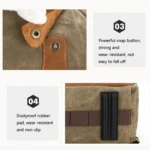 D1383 Outdoor SLR Digital Camera Backpack Waterproof Batik Canvas Camera Bag - Image 7