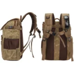 K001-D Leisure Shoulder Camera Bag Waterproof Retro Canvas Camera Storage Backpack - Image 4