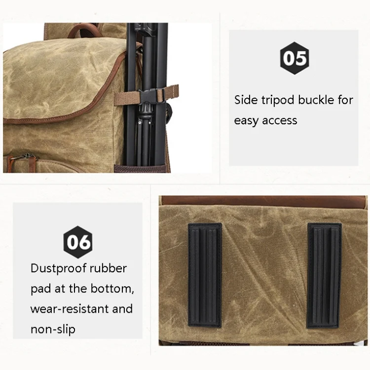 TBD0598890201_B6.webp K001-D Leisure Shoulder Camera Bag Waterproof Retro Canvas Camera Storage Backpack - Image 7