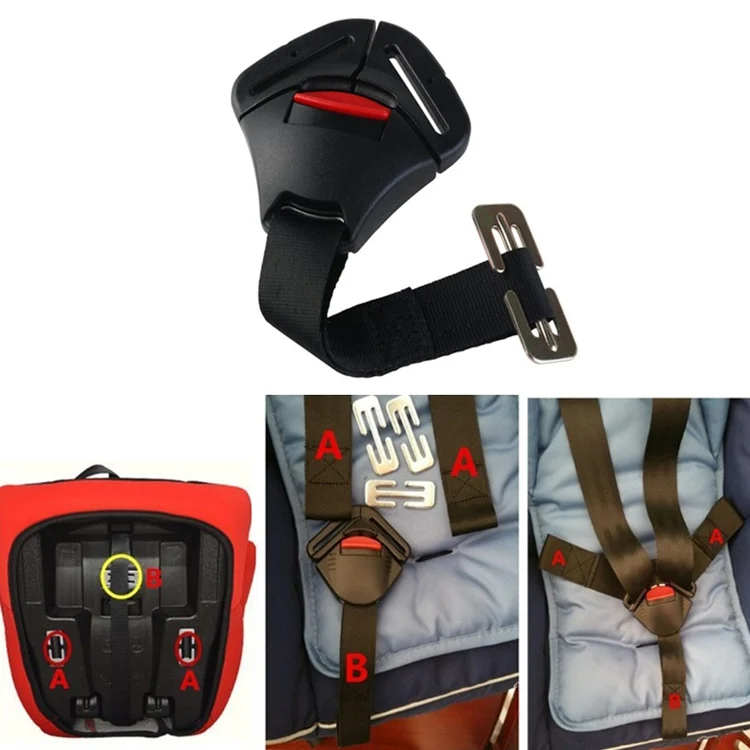 TBD06004045_6.webp CA-00200 Universal Car Child Safety Seat Accessories Standard Five-Point Snap-Clad With Lock Buckle ISOFIX Interface - Image 7