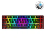 T8 68 Keys Mechanical Gaming Keyboard RGB Backlit Wired Keyboard, Cable Length:1.6m