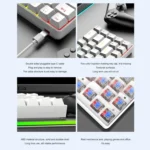 T8 68 Keys Mechanical Gaming Keyboard RGB Backlit Wired Keyboard, Cable Length:1.6m - Image 4