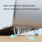T615 Laptop Heightening Bracket Aluminum Alloy Back Stick Computer Stand - Image 7