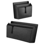 DM-020 Car Sticky Carbon Fiber Storage Bag Car Mobile Phone Storage Box Small - Image 2