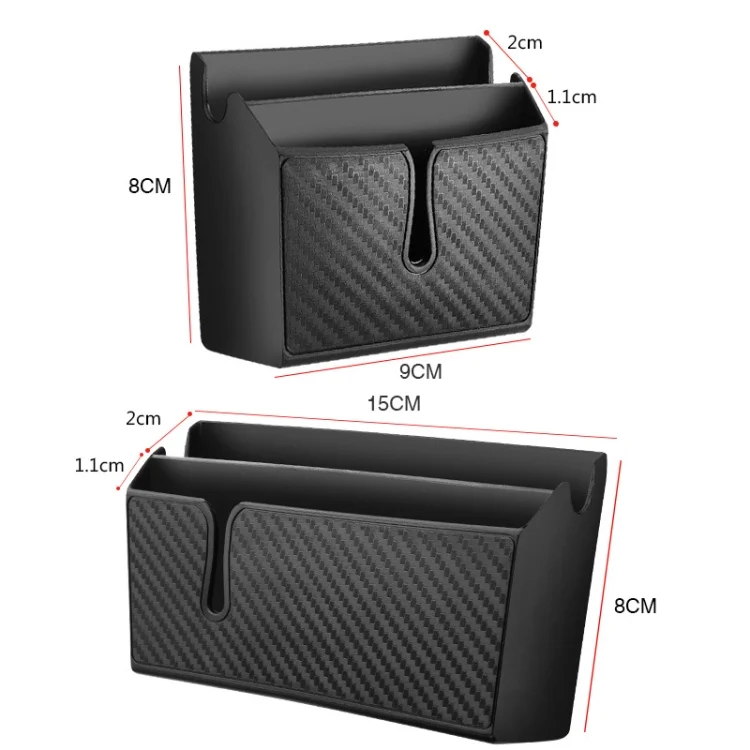 TBD0600421701_B2.webp DM-020 Car Sticky Carbon Fiber Storage Bag Car Mobile Phone Storage Box Small - Image 3