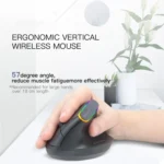 DELUX M618DB 6-Keys 1600 DPI RGB Vertical Wireless Bluetooth Dual-Mode Mouse - Image 2