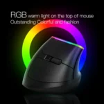 DELUX M618DB 6-Keys 1600 DPI RGB Vertical Wireless Bluetooth Dual-Mode Mouse - Image 4