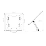 Integrated Foldable Laptop Stand Hollow Heat-Dissipating Flat Desktop Stand - Image 3