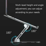 Integrated Foldable Laptop Stand Hollow Heat-Dissipating Flat Desktop Stand - Image 4