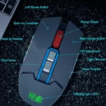 9 Keys 1600DPI Office Game USB Voice-Activated Voice Macro Programming Mouse, Cable Length: 2m - Image 4