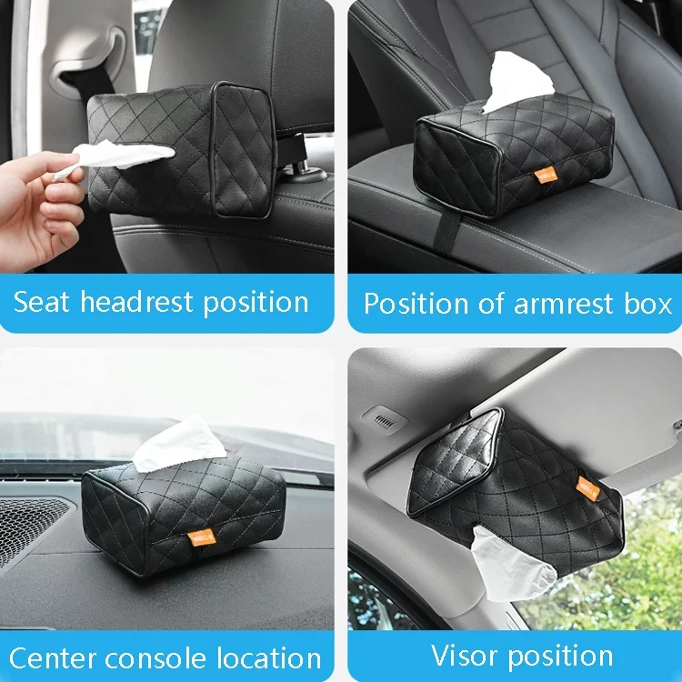 TBD0601612601_B4.webp 2 PCS GM-020 Car Sun Visor Chair Back Mount Car Paper Towel Box - Image 5