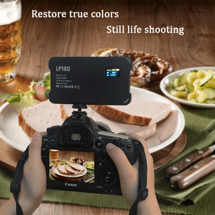 TBD06016395_6.webp LP160 180 LEDs Square Pocket Fill Light Dual Color Temperature Portable Mobile Phone SLR Computer Photography Fill Light - Image 7