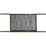 Car Ceiling Storage Net Bag Draw Rope Double-Layer Zipper Car Storage Net Pocket - Image 3