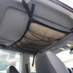 Car Ceiling Storage Net Bag Draw Rope Double-Layer Zipper Car Storage Net Pocket - Image 7