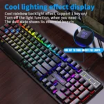 FOREV FV-Q305S Colorful Luminous Wired Gaming Keyboard and Mouse Set - Image 4
